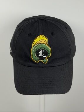 Six Flags Marvin the Martian Hat Looney Tunes Youth Strapback Black 2008 Y2K